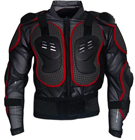 Dexinx Chaqueta de la Armadura de la Motocicleta de la Montaña de Motocross Ciclismo Patinaje de Snowboard Protector del Cuerpo Rojo XL