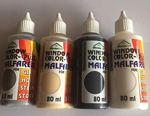 Hs24store Window Color 80ml 4 Konturenfarben Starter Set