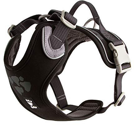 Hurtta Weekend Warrior Hundegeschirr, Brust Geschirr für Hunde, Schwarz 60-80 cm