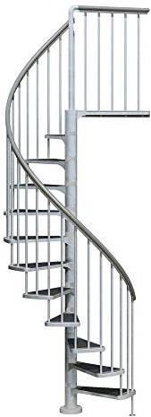 DOLLE Außenspindeltreppe Gardenspin verzinkt Höhe 246-282 cm 11 Trimax® Stufen Durchmesser 125 cm