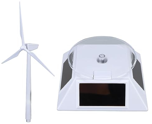 BuyWeek Moulin à Vent Solaire, Eolienne Énergie Solaire à Double Usage Décoratives Éducatives Modèle de Jouet Moulin à Vent Solaire pour Enfants Enseignement des Sciences