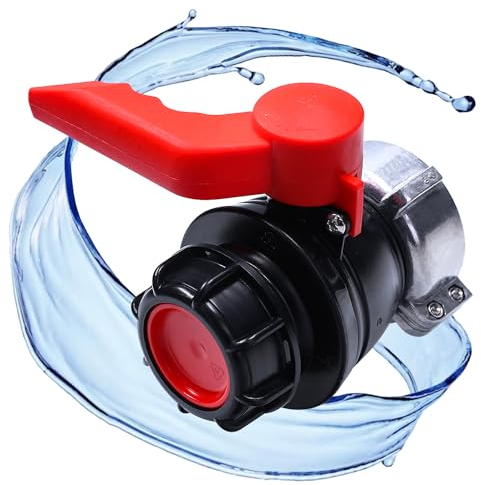 Purepower Sillar Kugelhahn S60x6 ersatz für 1000L Mauser IBC-Tank, Ablasshahn Ersatzkugelhahn GWS75x6 | Universal Adapter für Tonnenfassventil, Wassertank, Gartentankventil Eimer, Regentonne