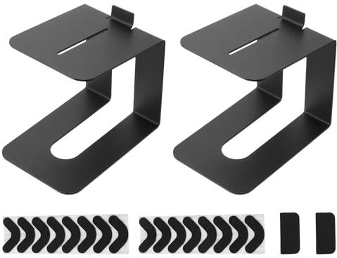 sourcing map Desktop Speaker Stands Studio Monitor Stand Bookshelf Speaker Stands for Small Computer Speakers 1 Pair