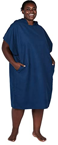 Dock & Bay Adult Beach Poncho - Hooded Towel with Deep Pockets - for Beach & Pool - Super Absorbent, Quick Dry - Classic - Yosemite Navy, Medium (90x70cm, 35x28)