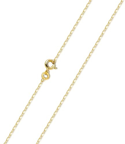 MATERIA Goldkette 333 Gold Damen Mädchen Ankerkette Halskette 45 50cm Made in Germany #K85, Länge Halskette:50 cm