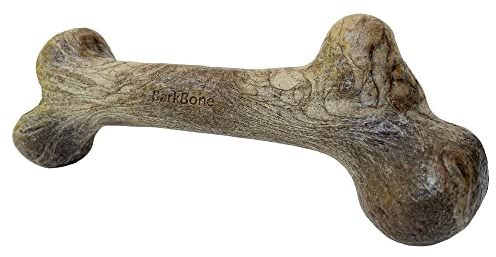 Pet Qwerks Original BarkBone - Nylon Dog Bone for Aggressive Chewers - BBQ Flavor - 7.75