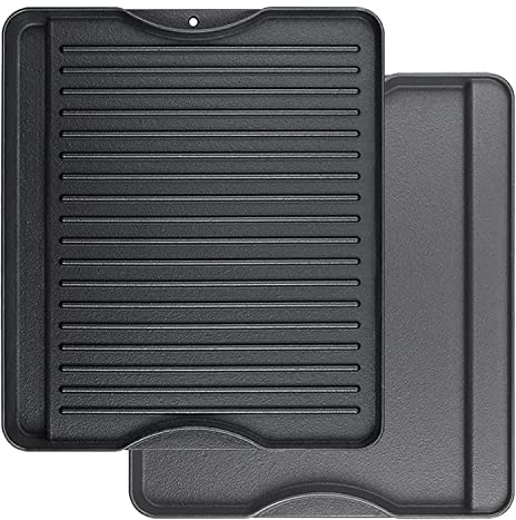 Denmay 40cm x 34cm grilles en fonte réversible double face pour tous les poêles de camp chef, 1 PAQUET