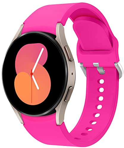 20mm Silikon Sportarmband für Samsung Galaxy Watch 7 6 5 4 FE Armband 44mm 40mm/Watch 6&4 Classic 43mm 42mm 47mm 46mm/5 Pro 45mm,Weiches Silikon Sport Band für Galaxy Watch 42mm/3 41mm/Active 2