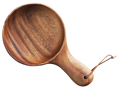 Holzschale mit Griff, japanischer Stil, für Reis, Nudeln, Lebensmittelbehälter