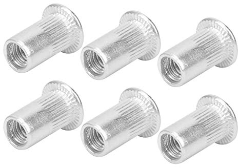 Dado per Rivetti M5, 100 Pezzi Dado per Rivetti Ciechi in Alluminio Dadi per Rivetti a Testa Tonda Tirare il Dado a Vite per Rivetti Filettati, per Decorazioni di Mobili per