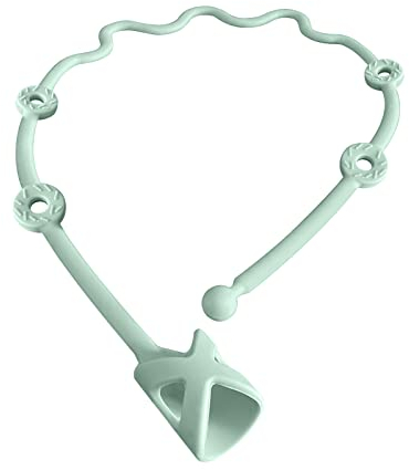 Support pour ustensiles de bébé avec sangle pour chaise haute - Aide à l'alimentation pour garder la cuillère à portée de main et hors du sol (sauge)