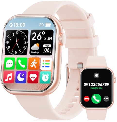 Hwagol Montre Connectée Homme Femme 1.85 Smartwatch avec Podometre, Moniteur Sommeil, avec 140+ Sportifs, Montre Intelligente Bracelet pour Android iOS