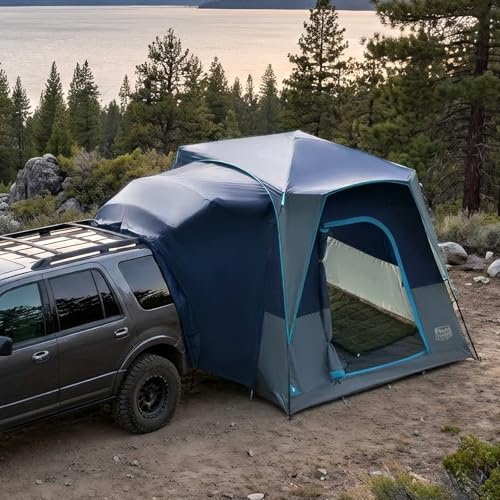Timber Ridge 5 Person SUV Camping Tent, Weather Resistant with Rainfly and Storage Bag, 10' x 8' x 7.1' Blue