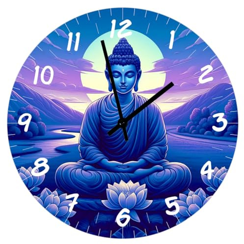 CBKREATION Buddha visdom glasklocka 29 cm