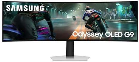 Samsung Odyssey OLED G9 LS49DG912SUXXU 49 Curved DQHD Gaming Monitor - 0.03ms, 144Hz, 5120x1440, HDMI 2.1, Displayport, USB