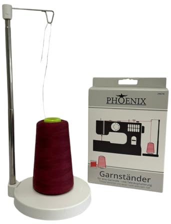 Phönix Garnständer Spulenhalter Garnrollenhalter für Stickerei, Nähen, Quilten Nähmaschine Stabile Konstruktion für 1 Kone