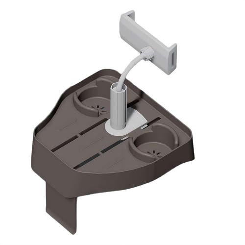 Carroterr 3-in-1 Adjustable Hot Tub Tray Table with Cup Holder Phone Holder, Black ABS Material, Fits Inflatable Pools/Spas