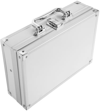 iplusmile Mallette En Aluminium Multifonction, Format Rigide Argenté, Verrouillable, Mallette à Outils Portable, Homme, Usage Professionnel, Fermoirs Sécurisés