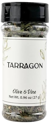 Olive & Vine Tarragon, Subtle Anise Flavor, For Sauces & Dressings, Rich Tradition, Authentic Taste, For Global Recipes (0.96 Ounce)