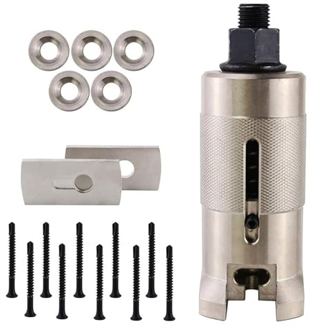 Extracteur de Clou, Kit de Crochetage en Acier Inoxydable avec 5,5 mm Vis Plaques de Traction Joints D'étanchéité Extracteur de Cylindre Professionnel Kit Crochetage Serrure pour Tous Types de Serrure