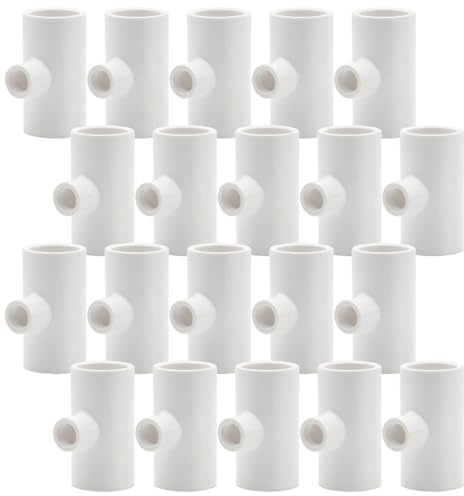Toyvian Chicken Waterer Sanitary Design 35pcs Tee Fittings Automatic with 1/2 Inch Threaded Pvc Connectors, Easy Installation and Poultry Drinking Cups, Suitable for Chickens