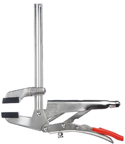 BESSEY Parallel-Gripzange GRZ20, Spannweite 200 mm Ausladung 65 mm, Parallele Spannflächen Prismenaussparung für kleine Rundteile, Gewicht 1,20 Kg