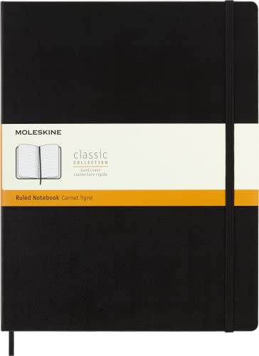 Carnet ligné - xxl - couverture noire rigide