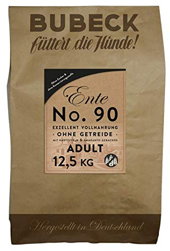 Bubeck | Trockenfutter für Hunde mit Ente | getreidefrei & gebacken | hoher Fleischanteil | Premium Hundefutter (Ente, 12,5 Kg)