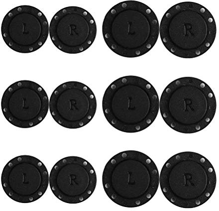 Merkts Osynlig plastmagnetknapp, 6 par magnetiska klädknappar, sytillbehör magnet stenspänne automatisk gör-det-själv-väska magnetknapp för kläder (svart), Svart, M