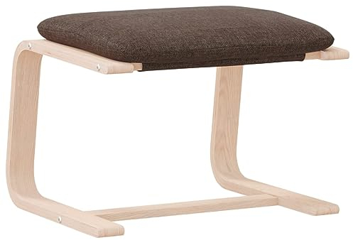 vidaXL Fußhocker Sitzhocker Polsterhocker Fußschemel Hocker Schemel Sitzbank Fußbank Fußstütze Fußablage Wohnzimmer Dunkelbraun 51x41x40cm Stoff