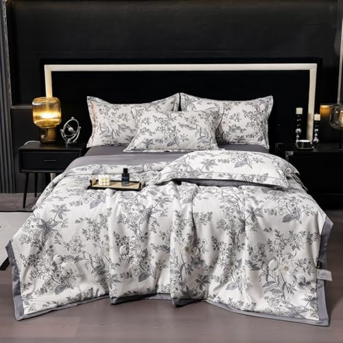 CSARPECT Sommer Kühler Steppdecke- Leichte & Weiche Dünne Reisedecke, Waschbar MikrofaserAtmungsaktive Schlaf Cooling Wendedesign Bettdecke (Early Summer, 150 * 200CM)