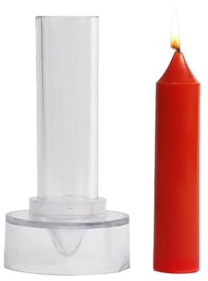 Pillar ljusform, 10 cm transparent ljusstakeform, blockljus, formar för ljustillverkning, för nödljus, bönljus, kyrkljus