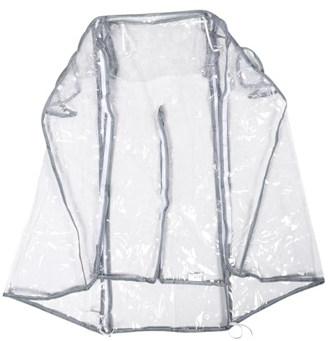 KOMBIUDA Funda Transparente para Cochecito con Cubierta de Lluvia EVA Aislante Protección contra Viento y Frío Doble Cremallera para Fácil Acceso Compatible con Cochecitos Generales y