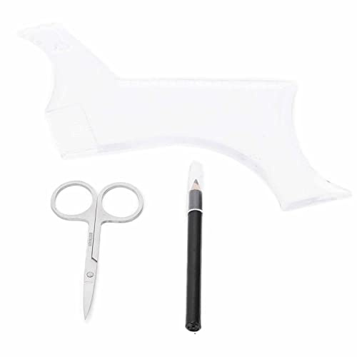 Set di strumenti professionali per modellare la barba 3 pezzi Kit per lo styling della barba uomo Forbici Pettine Pen per uso domestico in materiale ABS