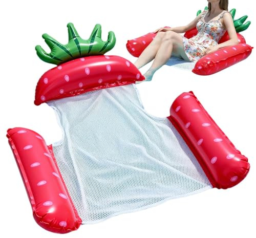 Uppblåsbar flotte | PVC-hopfällbar Fruktdesign Vattenmadrass - Poolflotte | Lämplig för användning vid sjö, flod, bakgård, utomhus, trädgård, fest och