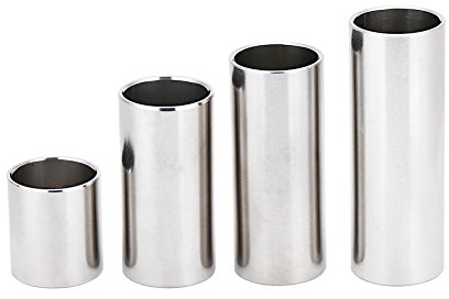 Bottleneck,Guitar Slide,Gitarre Slide Set,4 Stücke Edelstahl Gitarre Bass Slides Zylinderrohr Gitarre Ton Bar Zubehör Für E-Gitarre,Gitarre,Bass,Ukulele