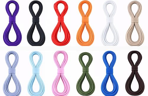 KONMAY Rubber Elastic Cord for Jewelry Making, 55 Meters 2.5mm Mixed Round Stretchy String for Bracelets, Beading and Crafting