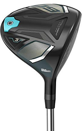 Wilson Staff Golfschläger, D9 Fairway-Holz 7, Für Damen, 21,5° Loft, L-Flex, Für Rechtshänder, Schwarz/Blau, WGW470070