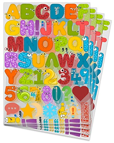 256 pcs 1.5 Inch Iron On Heat Transfer Letters and Numbers Alphabets Fabric Vinyl DIY for Sport Jerseys T Shirts Clothes Slogan Printing Crafts Decoration (4 Sheets per Set) (Color 1)