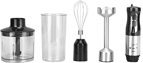 Herramienta Mezcladora de Mezcla, Fácil de Limpiar Diseño en Forma de Campana Picadora de Carne 1000W Batidor de Huevos Batidora de Mano 4 en 1 para Cocina (Enchufe UE 220V)