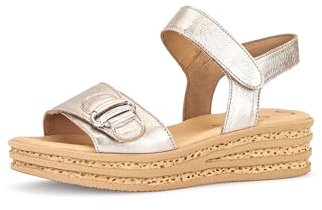 Gabor Damen Plateausandalen, Frauen Sandalen,Best Fitting,Strandschuhe,Plateausandaletten,Dicke Sohle,bequem,Sommerschuhe,Puder,40 EU / 6.5 UK