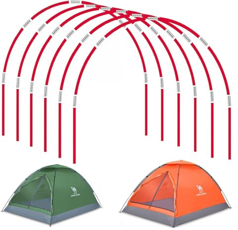 DIY Poles for Bike Tent, Tent Pole Replacement, Tent Bar Support Rod Awning Frame Kit for Hiking and Camping Tarp, Long Approximately 52ft, Diameter - 6.5mm, Plant Grow Tunnel,36 Packs
