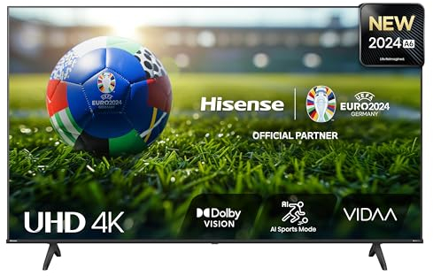 Hisense 43E6NT 108cm (43 Zoll) Fernseher, 4K UHD Smart TV, Precision Colour, HDR, Dolby Vision, 60Hz, Triple Tuner DVB-C/S/S2/T/T2, WiFi, HDMI 2.1, Bluetooth, Alexa Built-in, Schwarz, [2024]