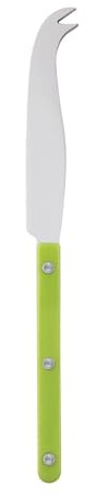 Sabre Paris | Couteau à fromage 24 cm Bistrot couleur Lime. Couvert en Acier Inoxydable. Efficace et élégant pour découper une large variété de fromages.