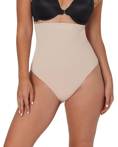 Maidenform Women's Seamless, Tummy High-Waist Brief, Firm Control Shapewear Panty, Evening Blush, Medium