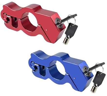 ZHYUAN 2-pack Motorcykel styrlås, motorcykel bromshandtag lås, bromslås, universell motorcykel lås, anti-stöld handtag lås, motorcykel bromslås, för skotrar, cyklar, motorcyklar