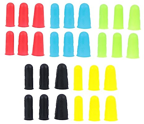 HONITANO 30 Piezas Protectores De Dedos De Silicona Para Pegamento Caliente Fundas Térmicas Aislantes Protectores De Silicona Para Dedos Para Trabajos Manuales