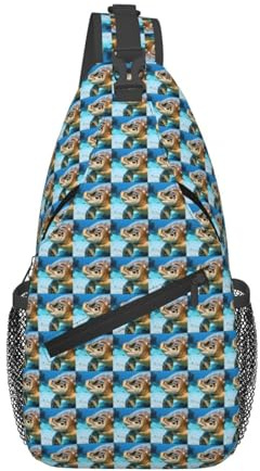Stor havssköldpadda tryck män kvinnor korsväska diagonalt slunga lätt axel crossbody ryggsäck