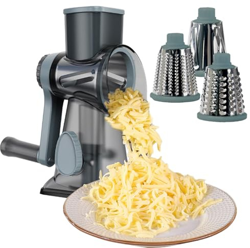 Rallador de Queso,Cortador de Alimentos Manual con Múltiples Funciones - Ralladores De Alimentos Para La Cocina Del Hogar - Para Uso Con Pepino Patata Zanahoria En Hogar, Restaurante Y Cocina