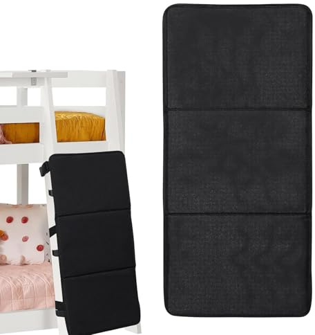 Protector de escalada para literas – Tela Oxford de PVC de 78x38x3,5 cm, cubierta para escalones de escalera, cerradura de seguridad | Litera anticaída para niños, protección de escalera ajustable, ac